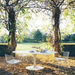 BERTOIA OUTDOOR with seat pad - Dining Chair - Designer Furniture - Silvera Uk