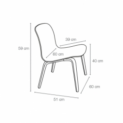 VISU LOUNGE fabric shell - Easy chair - Designer Furniture - Silvera Uk