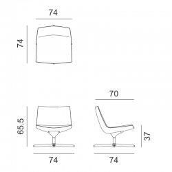 CATIFA 60 LOUNGE Leather - Easy chair - Designer Furniture - Silvera Uk