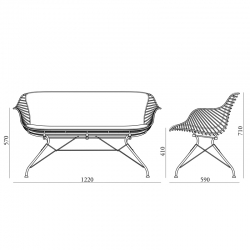 WIRE SOFA - Sofa - Designer Furniture - Silvera Uk