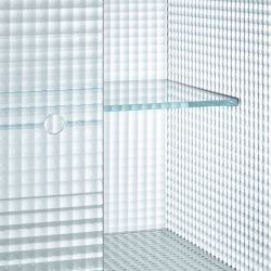 COMMODORE Low chequered glass - Storage Unit - Designer Furniture - Silvera Uk