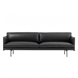 OUTLINE 3 seater leather - Sofa - Designer Furniture -  Silvera Uk