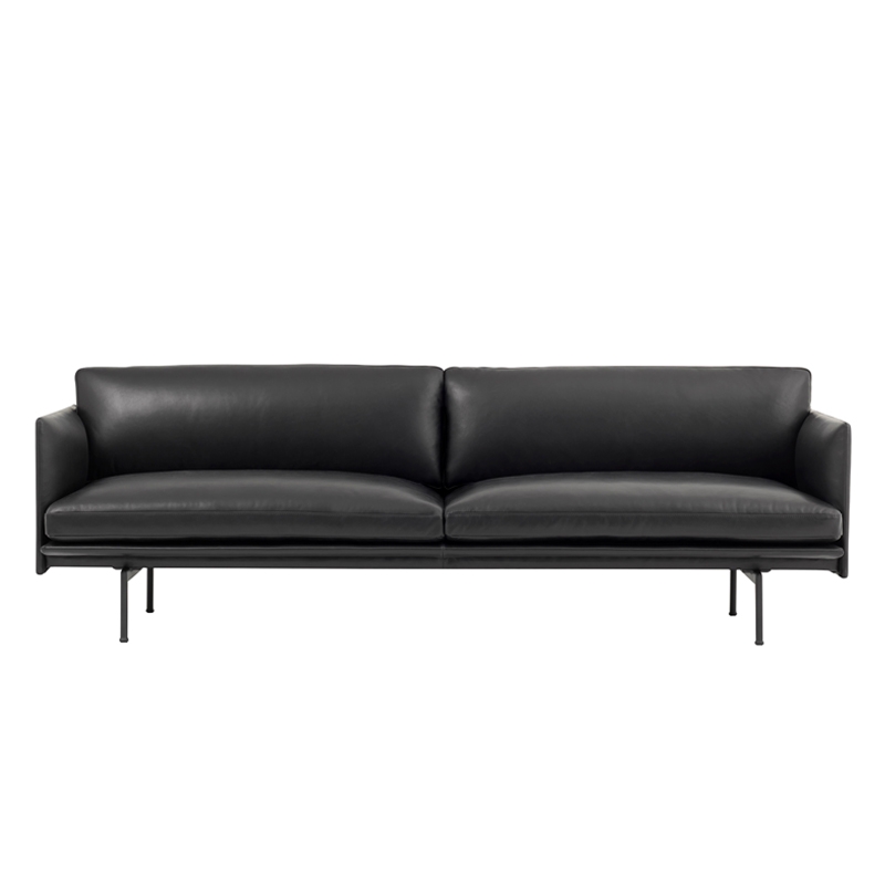 OUTLINE 3 seater leather - Sofa - Designer Furniture - Silvera Uk