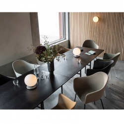 HARBOUR Fabric shell/ Steel legs - Dining Armchair - Designer Furniture - Silvera Uk