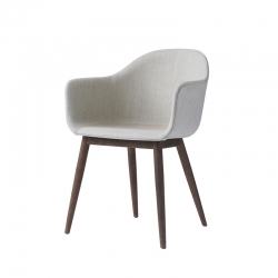 HARBOUR Fabric shell/ wooden legs - Dining Armchair - Designer Furniture -  Silvera Uk
