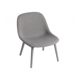 FIBER LOUNGE Fabric shell/ wooden legs - Easy chair -  -  Silvera Uk
