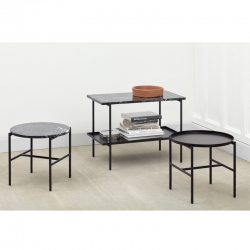 REBAR Ø 45 marble - Side Table - Designer Furniture - Silvera Uk