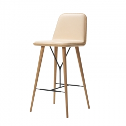 SPINE  BARSTOOL with backrest - Bar Stool - Designer Furniture - Silvera Uk