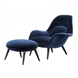 SWOON LOUNGE & OTTOMAN - Easy chair - Designer Furniture -  Silvera Uk