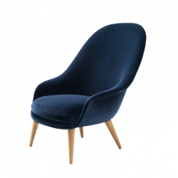 BAT LOUNGE WOOD high backrest - Easy chair - Designer Furniture -  Silvera Uk