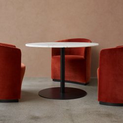 HARBOUR COLUMN round marble - Dining Table - Designer Furniture - Silvera Uk