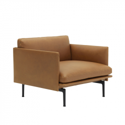 OUTLINE Leather - Easy chair - Designer Furniture - Silvera Uk