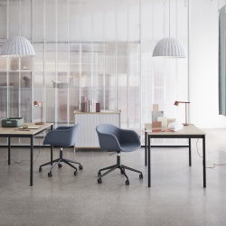 FIBER ARMCHAIR with castors - Office Chair - Designer Furniture - Silvera Uk