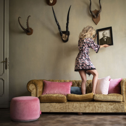 POINT VELVET - Pouffe - Designer Furniture - Silvera Uk