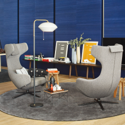 GRAND REPOS & OTTOMAN fabric - Easy chair - Designer Furniture - Silvera Uk