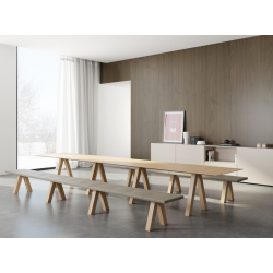 TRESTLE DOUBLE - Dining Table - Designer Furniture - Silvera Uk