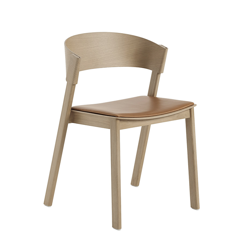 COVER SIDE CHAIR leather seat - Dining Chair - Designer Furniture - Silvera Uk
