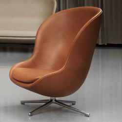 HYG HIGH swivel leather - Easy chair - Designer Furniture - Silvera Uk