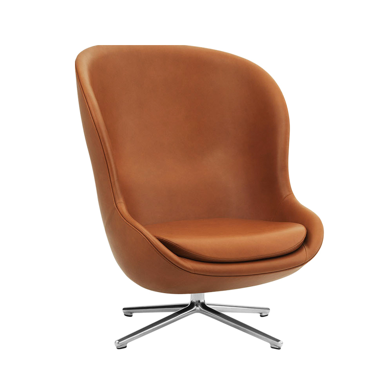 HYG HIGH swivel leather - Easy chair - Designer Furniture - Silvera Uk