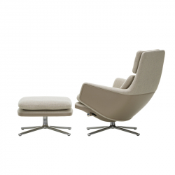 GRAND RELAX & OTTOMAN Fabric - Easy chair - Designer Furniture - Silvera Uk