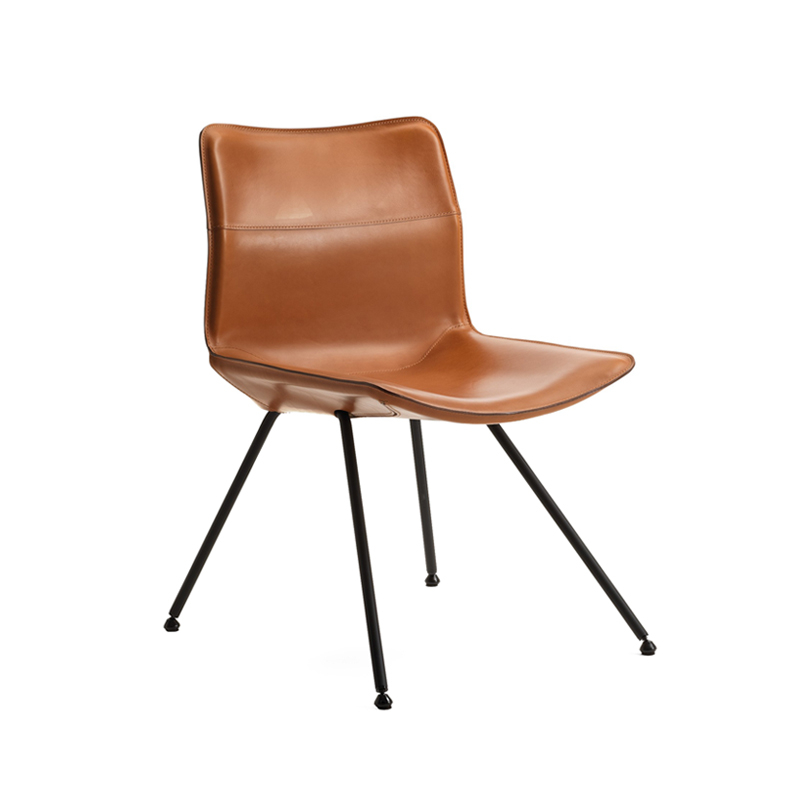 DAN Leather - Dining Chair - Designer Furniture - Silvera Uk
