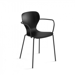 EARS metal base with armrests - Dining Chair - Designer Furniture -  Silvera Uk