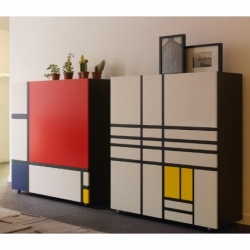 HOMAGE TO MONDRIAN 1 - Storage Unit - Designer Furniture - Silvera Uk