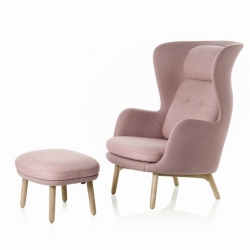 Footrest RO wooden legs - Pouffe - Designer Furniture - Silvera Uk